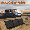 100W:n kannettava 3-osainen aurinkopaneeli ja laturi retkeilyyn ja vaellukseen - IP65 - musta