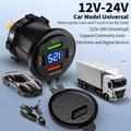 12V/24V:n USB-latauspistoke jännitteenäytöllä autoihin, veneisiin, moottoripyöriin ja kuorma-autoihin