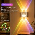 16-värinen RGB-LED-yövalo liiketunnistimella - valon heijastus ylös/alas - valkoinen