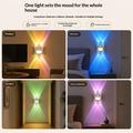16-värinen RGB-LED-yövalo liiketunnistimella - valon heijastus ylös/alas - valkoinen