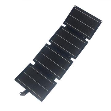 16W:n 4-paneelinen taitettava aurinkolaturi, USB-A- ja USB-C-liitännöillä - sininen