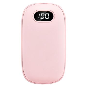 2-in-1-käsilämmittimenä toimiva varavirtalaite 3600mAh - vaaleanpunainen
