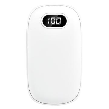 2-in-1-käsilämmittimenä toimiva varavirtalähde 3600mAh - valkoinen