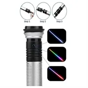 2-in-1 Avaruusmiekka / Valomiekka - 2 kpl. - Punainen / Sininen