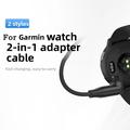 2-in-1 USB-C/USB-A -punoskaapeli, kulmikas latauskaapeli Garmin-älykelloille - 1m