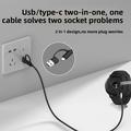 2-in-1 USB-C/USB-A -punoskaapeli, kulmikas latauskaapeli Garmin-älykelloille - 1m