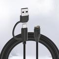 2-in-1 USB-C/USB-A -punoskaapeli, suora, Garmin-älykelloille - 1m
