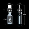 240W:n USB-C-uros–USB-C-naaras-kääntyvä sovitin LED-näytöllä