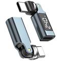 240W:n USB-C-uros–USB-C-naaras-kääntyvä sovitin LED-näytöllä