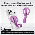 3-in-1-magneettinen puhelimen kiinnitysrengasjalusta - violetti