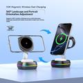 3-in-1-magneettinen langaton latausasema RGB-valaistuksella – 15W – Gunmetal