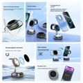 3-in-1-magneettinen langaton latausasema RGB-valaistuksella – 15W – Gunmetal