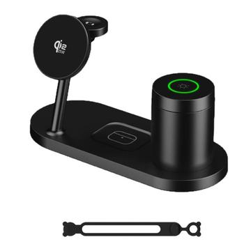 4-in-1 25W:n Qi 2.2 -yhteensopiva magneettinen langaton latausasema yövalolla