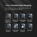 4-in-1 25W:n Qi 2.2 -yhteensopiva magneettinen langaton latausasema yövalolla