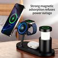4-in-1 25W:n Qi 2.2 -yhteensopiva magneettinen langaton latausasema yövalolla