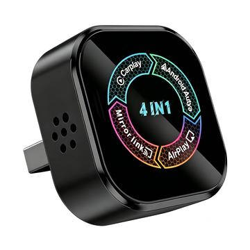 4223M 4-in-1 langaton CarPlay- ja Android Auto -sovitin - AirPlay/Miracast - musta