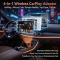 4223M 4-in-1 langaton CarPlay- ja Android Auto -sovitin - AirPlay/Miracast - oranssi