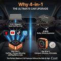 4223M 4-in-1 langaton CarPlay- ja Android Auto -sovitin - AirPlay/Miracast - oranssi