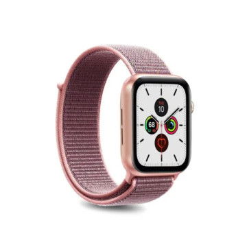 Apple Watch Series 9/8/SE (2022)/7/SE/6/5/4/3/2/1 Puro Nylon Sport -ranneke - 41mm/40mm/38mm - Vaaleanpunainen