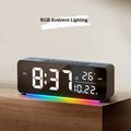 8830 Digitaalinen herätyskello RGB-yövalolla - musta