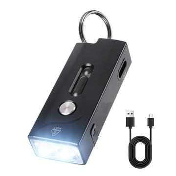 A1 5W:n mini-LED-taskulamppu - 580lm, IP66, USB-C, magneettikiinnike - musta