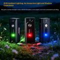 A1 5W:n mini-LED-taskulamppu - 580lm, IP66, USB-C, magneettikiinnike - musta