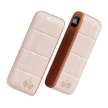 A19 2-in-1 magneettinen käsilämmitin 6000mAh - vaaleanpunainen