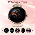 AK107 Naisten älykello, jossa on strassikoristeltu teräsranneke - ruusukulta