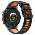 AK122 1.7" älykello - Bluetooth-puhelut, sykemittari, SpO2, IP68 - musta / oranssi