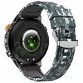 AK122 1.7" älykello - Bluetooth-puhelut, sykemittari, SpO2, IP68 - sininen camouflage-kuvio