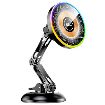 AKD255 15W:n magneettinen langaton laturi / autoteline kojelautaan ja tuulilasiin - MagSafe-yhteensopiva