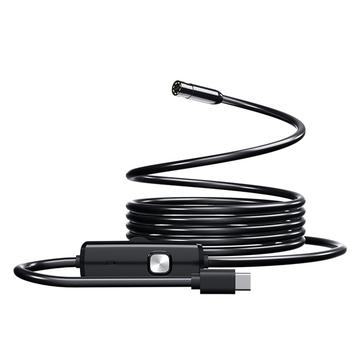 AN112 USB-C-liitännällä varustettu kiinteä endoskooppikamera, mukana Lightning- ja MicroUSB-sovittimet - 8mm, 2m