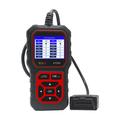 AT500 OBD2-lukija - autojen vianmääritystyökalu, jossa on 2.4" TFT-näyttö - musta / punainen