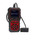 AT500 OBD2-lukija - autojen vianmääritystyökalu, jossa on 2.4" TFT-näyttö - musta / punainen