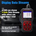 AT500 OBD2-lukija - autojen vianmääritystyökalu, jossa on 2.4" TFT-näyttö - musta / punainen