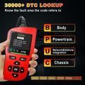 AT700 OBD2 -autodiagnostiikkaskanneri, 2.4" TFT-näytöllä - punainen