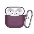 AirPods 4/AirPods 5 Tech-Protect silikoninen koukkukotelo - Burgundi