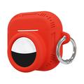 AirPods 5/4/AirTag 2-in-1 -silikonikotelo karabiinilla – punainen