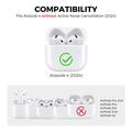 AirPods 5/4 AhaStyle WG164-B iskunkestävä kotelo puhdistuskynällä - läpinäkyvä