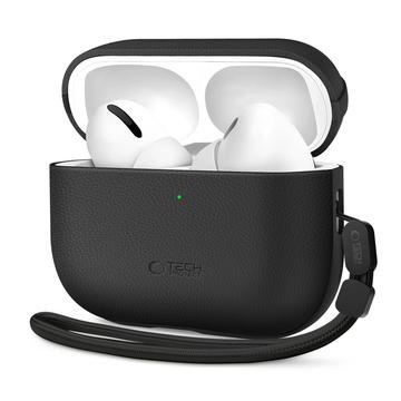 AirPods Pro 3 Tech-Protect NaturalFit -nahkakotelo - musta