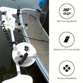Alumiininen uistelumoottorin vakautinjalusta, jossa on 1" pallopääkiinnike veneille ja kajakkeille - musta