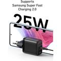 Anker 312 Ace 25W USB-C -seinälaturi - PowerIQ 3.0, Power Delivery - musta