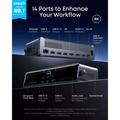 Anker Prime 14-in-1 140W -telakointiasema kolmelle näytölle - harmaa