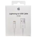 Apple MD818ZM/A Lightning / USB-kaapeli - iPhone, iPad, iPod - Valkoinen - 1m