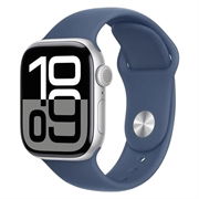 Apple Watch 10 GPS MWWA3QN/A - Alumiini, Denim-urheiluranneke, S/M, 42mm