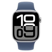 Apple Watch 10 GPS MWWA3QN/A - Alumiini, Denim-urheiluranneke, S/M, 42mm