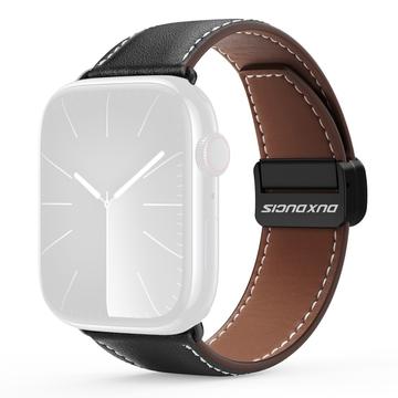 Apple Watch (38/40/SE/41/42mm) Dux Ducis YA M-Buckle -nahkahihna - musta