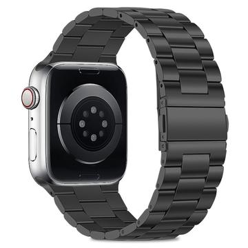 Apple Watch (38/40/SE/41/42mm) Kalebol CNC Pro -ruostumattomasta teräksestä valmistettu rannekoru - musta
