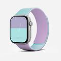 Apple Watch (38/40/SE/41/42mm) MOFT Snap Duo -ranneke - Laivastonsininen pioni / Aqua