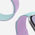 Apple Watch (38/40/SE/41/42mm) MOFT Snap Duo -ranneke - Laivastonsininen pioni / Aqua